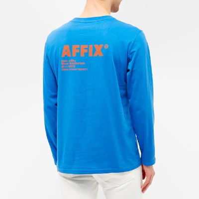 Shop Affix Long Sleeve Standardised Logo Tee In Blue