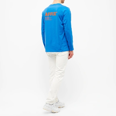 Shop Affix Long Sleeve Standardised Logo Tee In Blue