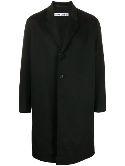 Shop Acne Studios Double-faced Single-breasted Coat In Black