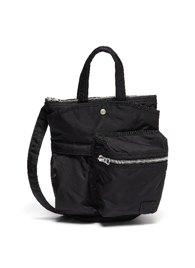 Shop Sacai X Porter Yoshida & Co. Zip Pocket Nylon Crossbody Bag In Black