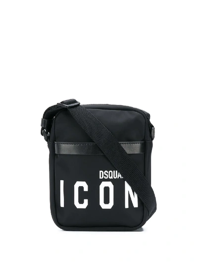 Shop Dsquared2 Icon Logo Crossbody Bag In Black
