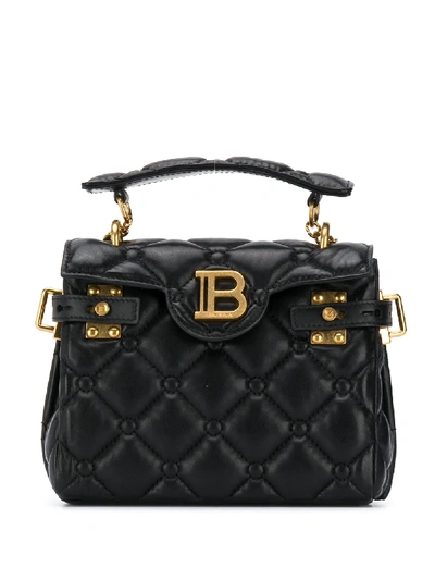 Shop Balmain Quilted Lambskin Backpack In Black