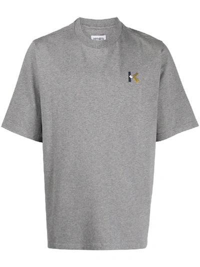 Shop Kenzo K-embroidered T-shirt In Grey