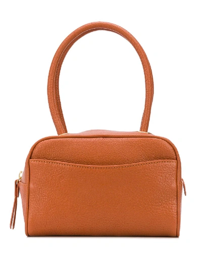 Shop By Far Martin Tote Bag In Brown