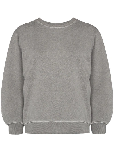 Shop Agolde Thora Cotton Sweatshirt In Grey