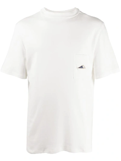 Shop Anglozine Contrast Rear-print T-shirt In White