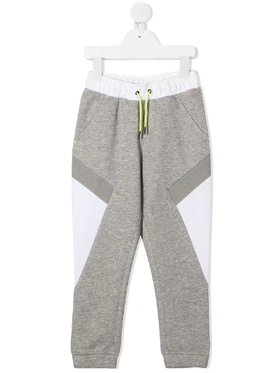 Hugo Boss Colour-block Track Pants In Grey