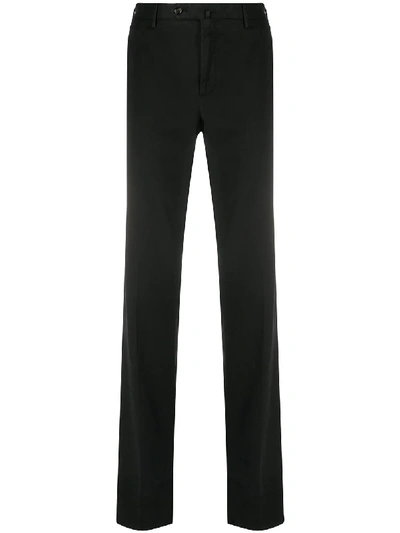 Shop Pt01 Straight-leg Notched Waist Trousers In Black