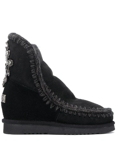 Shop Mou Eskimo Ankle Boots In Black