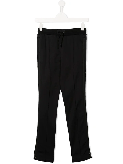 Shop Givenchy Teen Drawstring Trousers In Black