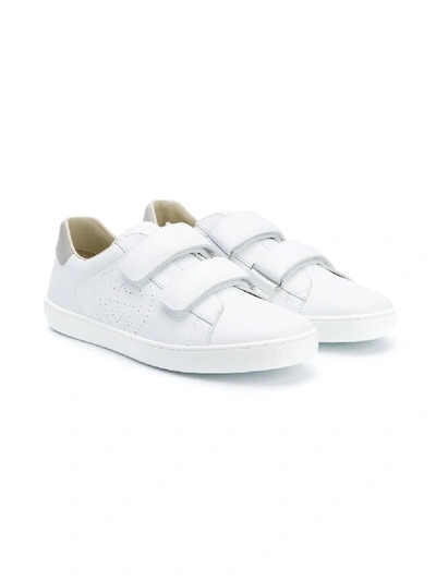 Shop Gucci Teen Touch-strap Fastening Sneakers In White