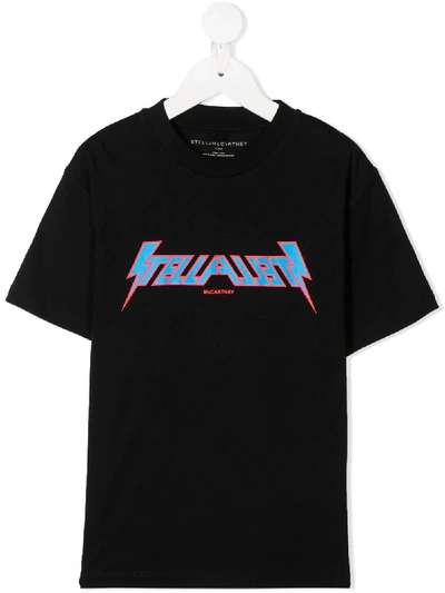 Stella Mccartney Logo Print T-shirt In Black