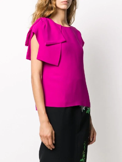 Shop N°21 Bow Detail Cady T-shirt In Pink