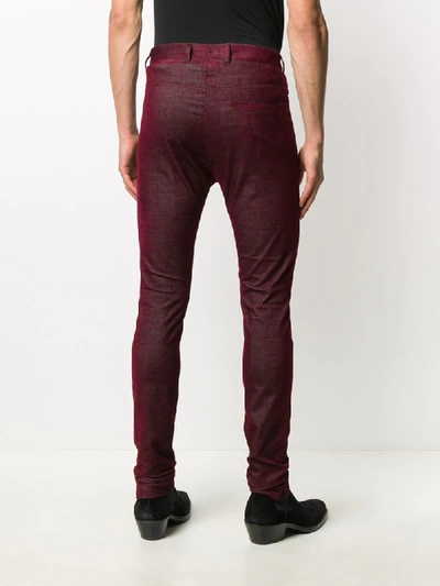 Shop Ann Demeulemeester Skinny Fit Trousers In Red