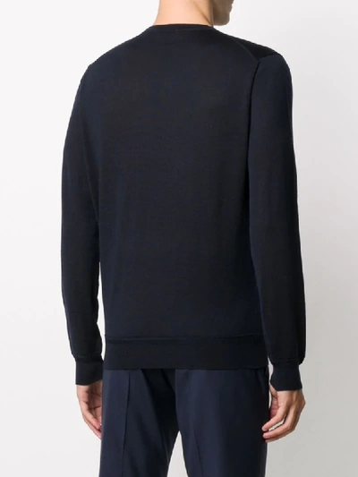 Shop Ermenegildo Zegna Wool-cashmere Blend Sweatshirt In Blue