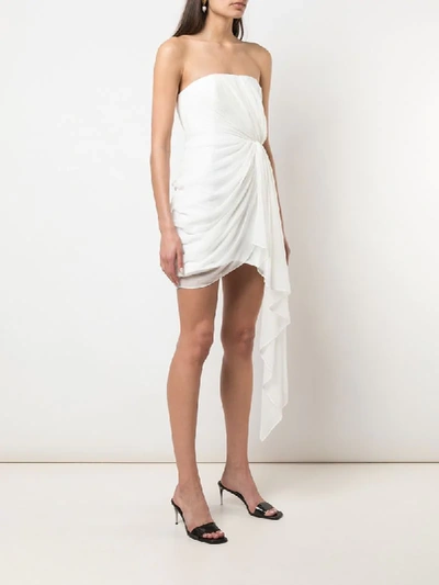 Shop Cinq À Sept Draped Yuki Dress In White