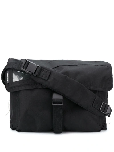 Shop Acne Studios Raw Edged Messenger Bag In Black