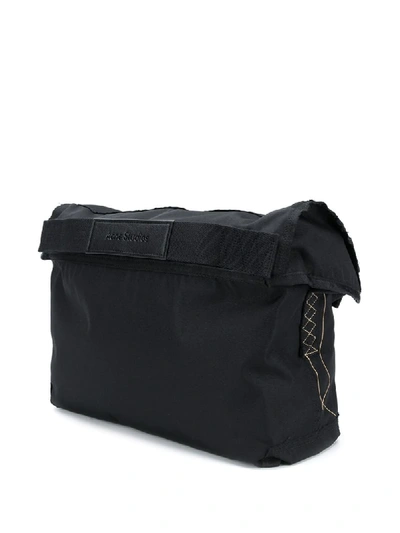 Shop Acne Studios Raw Edged Messenger Bag In Black