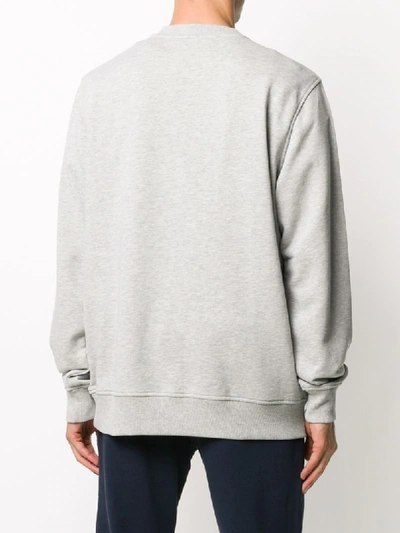 Shop Hydrogen Graphic-print Crew-neck Sweatshirt In Grey