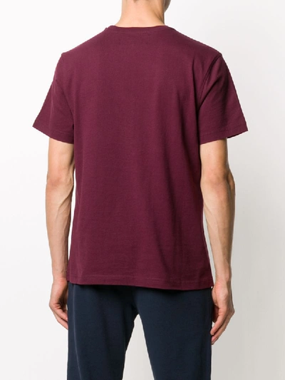 Shop Hydrogen Bulldog-print Cotton T-shirt In Red