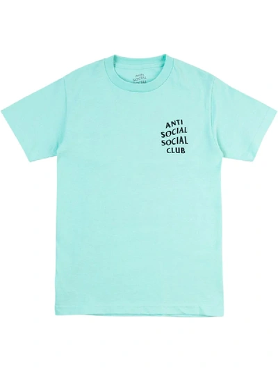 Shop Anti Social Social Club Logo-print T-shirt In Blue