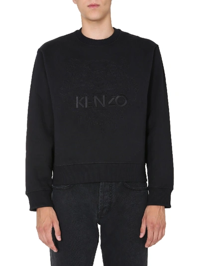 Shop Kenzo Crew Neck Sweatshirt In Nero