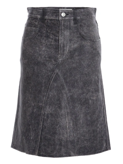 Shop Isabel Marant Étoile Fiali Skirt In Grey