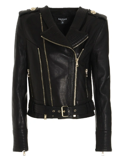 Shop Balmain Jacket In Black