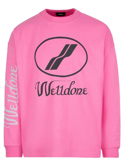 Shop We11 Done Sweatshirt In Fuchsia