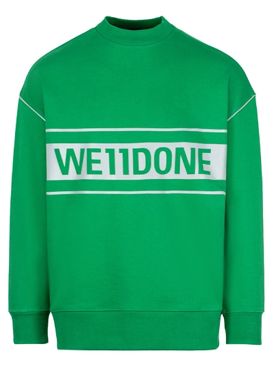 Shop We11 Done Sweatshirt In Green