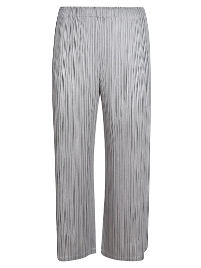 Shop Issey Miyake Monthly Colors Trousers In Middle Gray