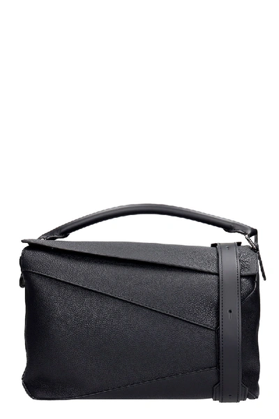 Shop Loewe Hand Bag In Black Leather