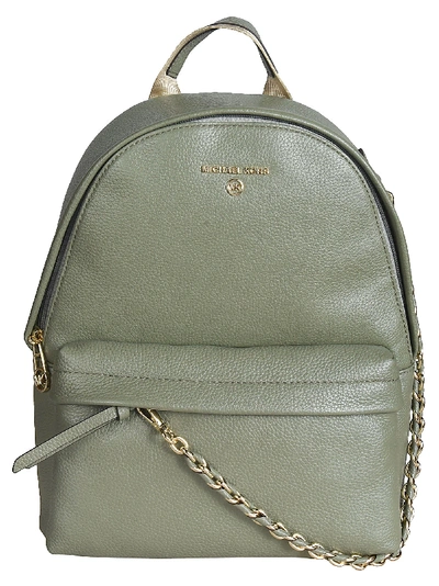 Shop Michael Kors Medium Logo Backpack In Army Green