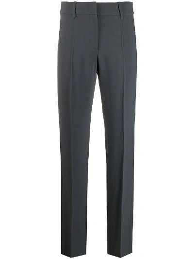 Shop Emporio Armani High-waisted Tailored Trousers In Grey