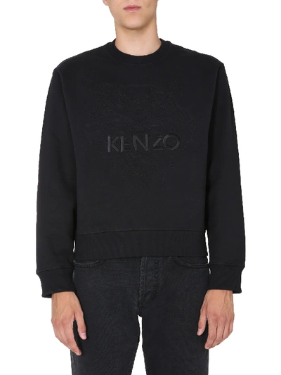 Shop Kenzo Crew Neck Sweatshirt In Black