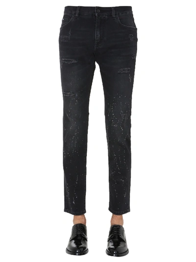 Shop Dolce & Gabbana Denim Jeans In Grey