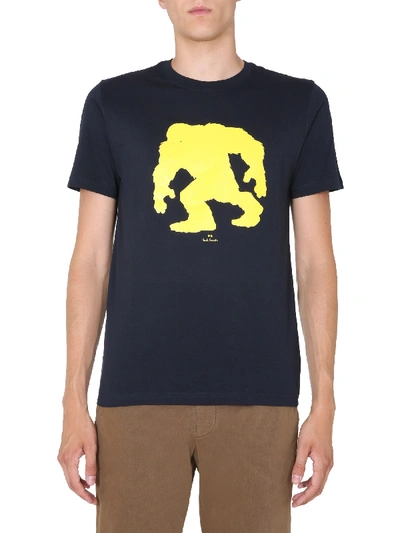 Shop Ps By Paul Smith Crew Neck T-shirt In Blue