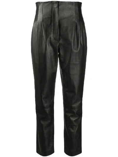 Shop Alberta Ferretti High-waist Trousers In Black