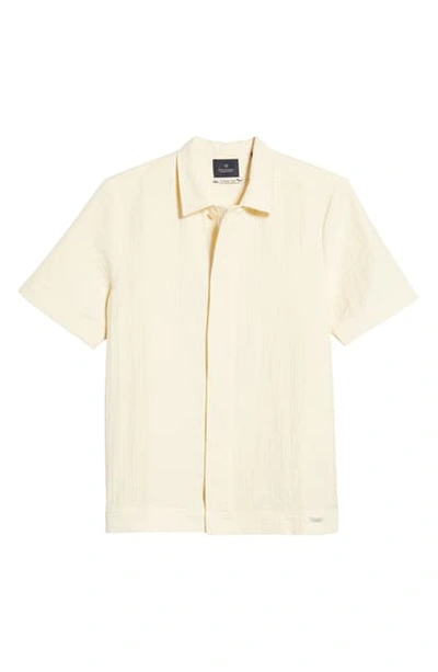 Shop Scotch & Soda Seersucker Button-up Shirt In Ecru