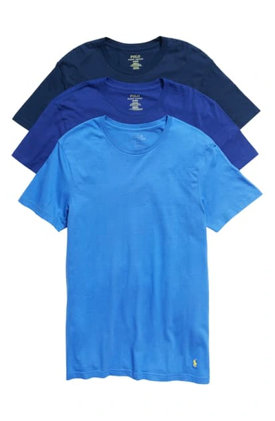 Shop Polo Ralph Lauren Classic Fit 3-pack Cotton T-shirt In Cnagdp/sragdp/mblagdp