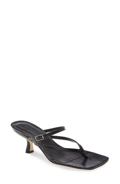 Shop By Far Desiree Leather Slide Sandal In Black