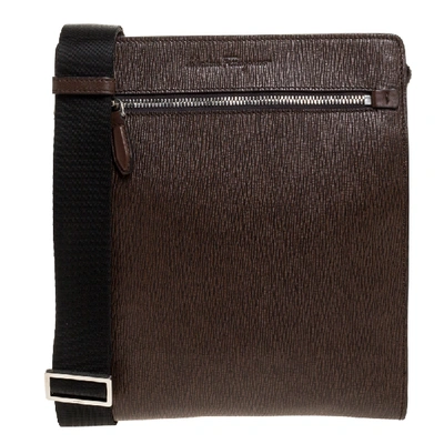 Pre-owned Ferragamo Brown Leather Messenger Bag