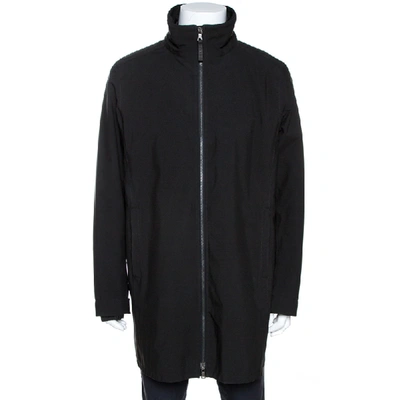 Pre-owned Prada Black Nylon Zip Front Jacket Xxl