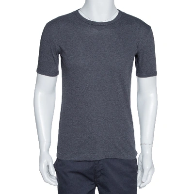 Pre-owned Dolce & Gabbana Grey Cotton Round Neck T-shirt S
