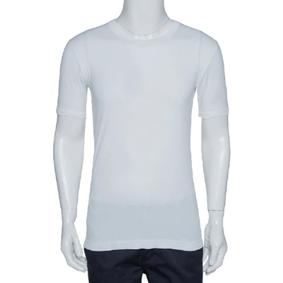 Pre-owned Dolce & Gabbana White Cotton Round Neck T-shirt S