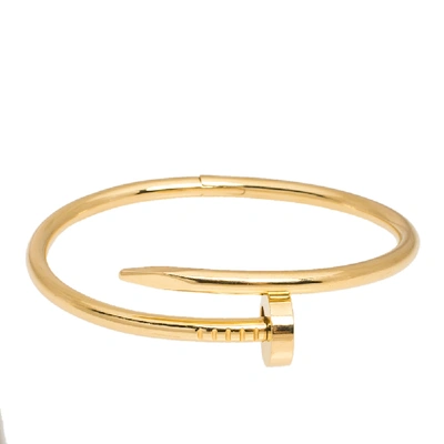 Pre-owned Cartier Juste Un Clou 18k Yellow Gold Bracelet 15