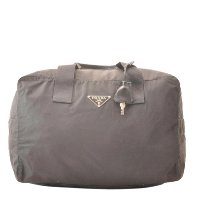 Pre-owned Prada Black Tessuto Nylon Tote Bag