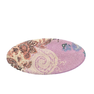 Pre-owned Etro Paisley Print Silk Barette Hair Clip In Purple