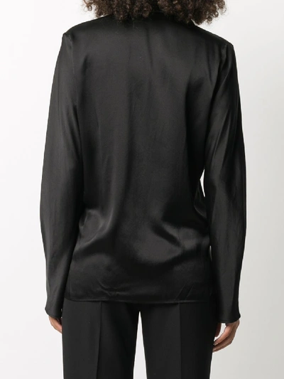 Shop Haider Ackermann Silk Shirt In Black