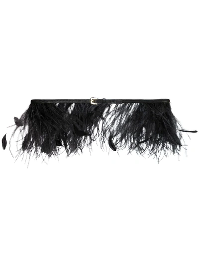 Shop Altuzarra Feather Belt In Black